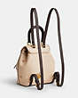 COACH®,COACH X OBSERVED BY US RIYA BACKPACK 21 IN COLORBLOCK,Glovetanned Leather,Medium,Brass/Ivory Multi,Angle View