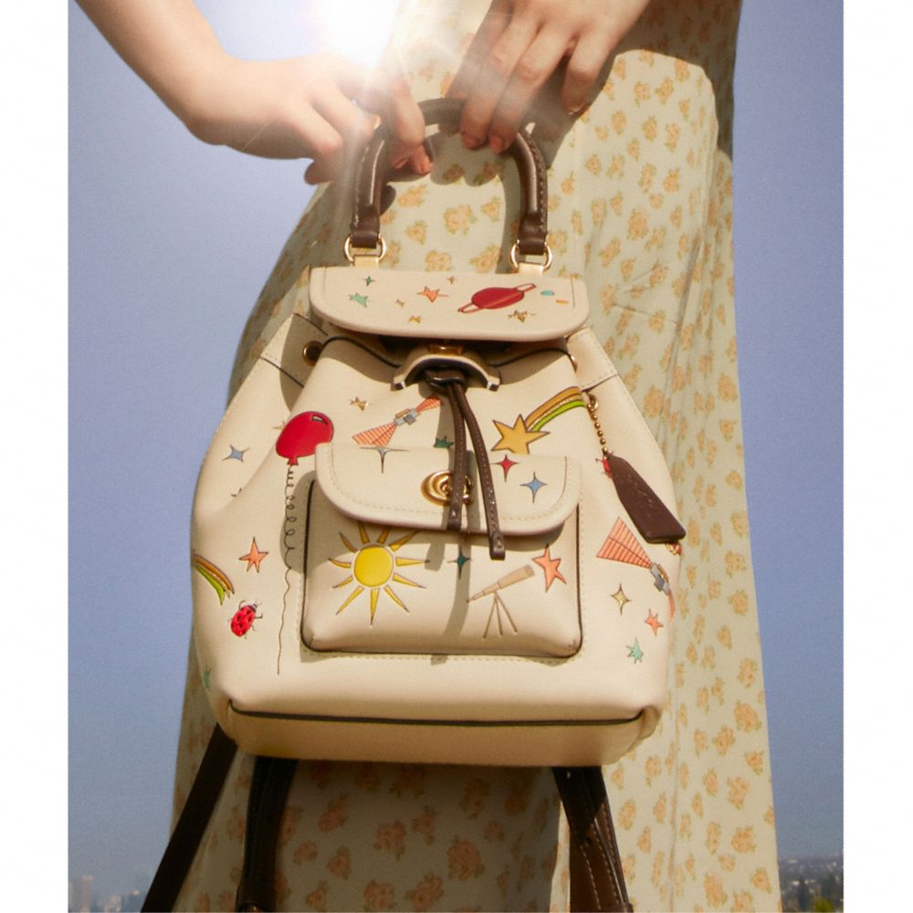 Coach Restored Riya Backpack 21 In Signature Textile Jacquard