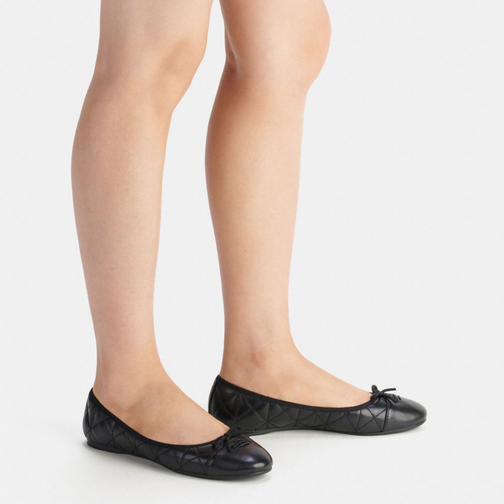 Leather ballet flats