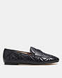 COACH®,HEIDI LOAFER,Leather,Black,Angle View