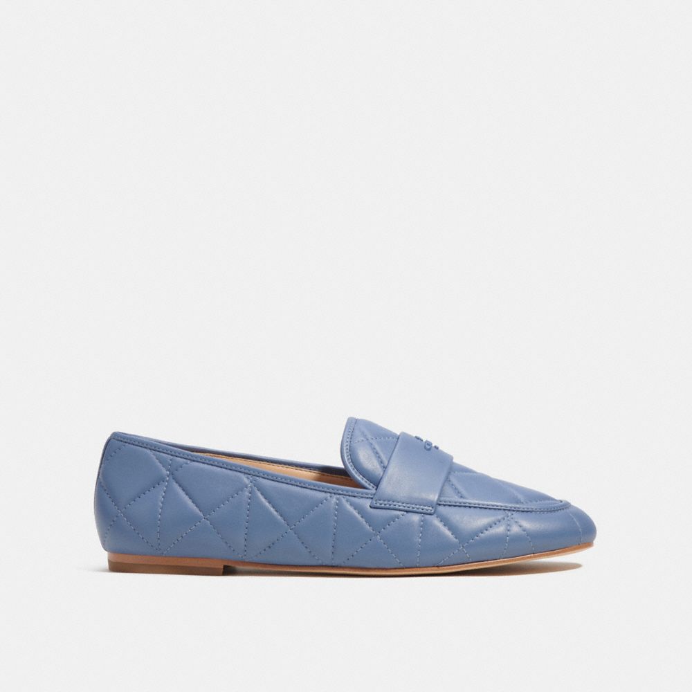 COACH®,HEIDI LOAFER,Washed Chambray,Angle View