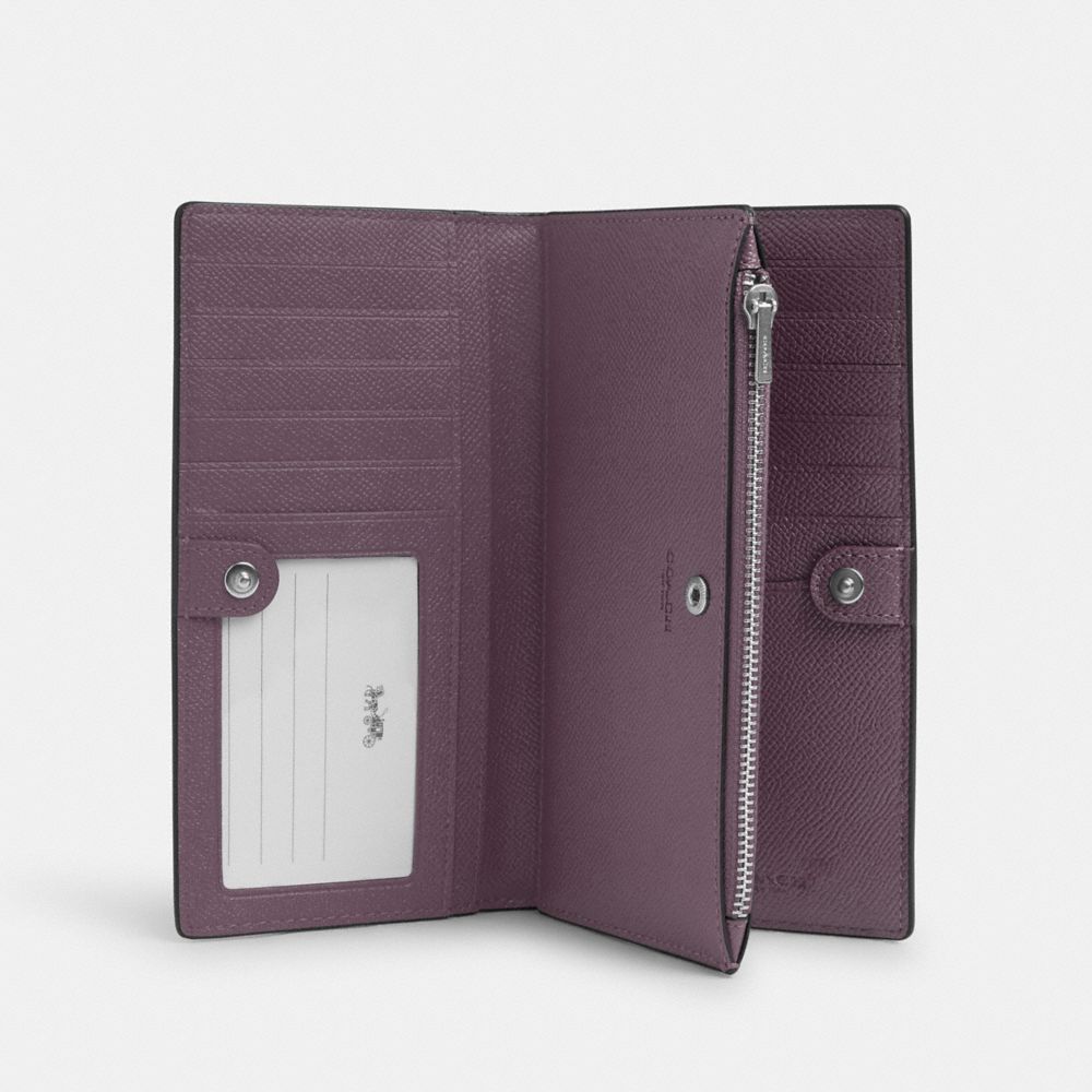 COACH®,Slim Zip Wallet,Leather,Pouch,Casual,,Inside View,Top View