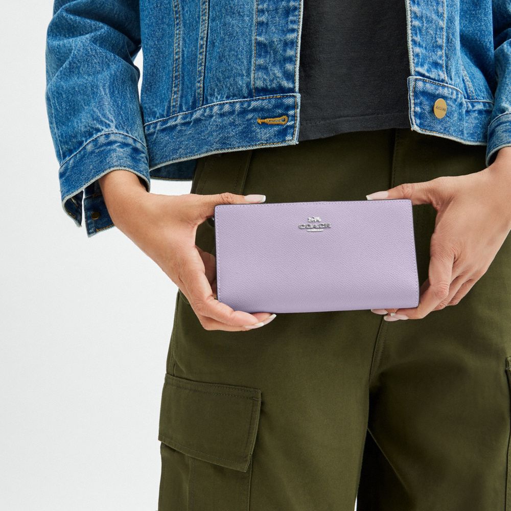 COACH®,Slim Zip Wallet,Leather,Pouch,Casual,,Detail View