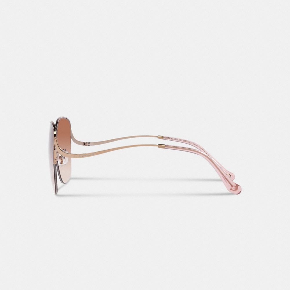 COACH®,Metal Rounded Sunglasses,,Alternate View