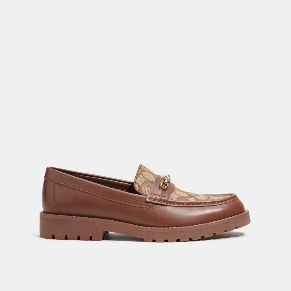 Men's coach hot sale signature loafers