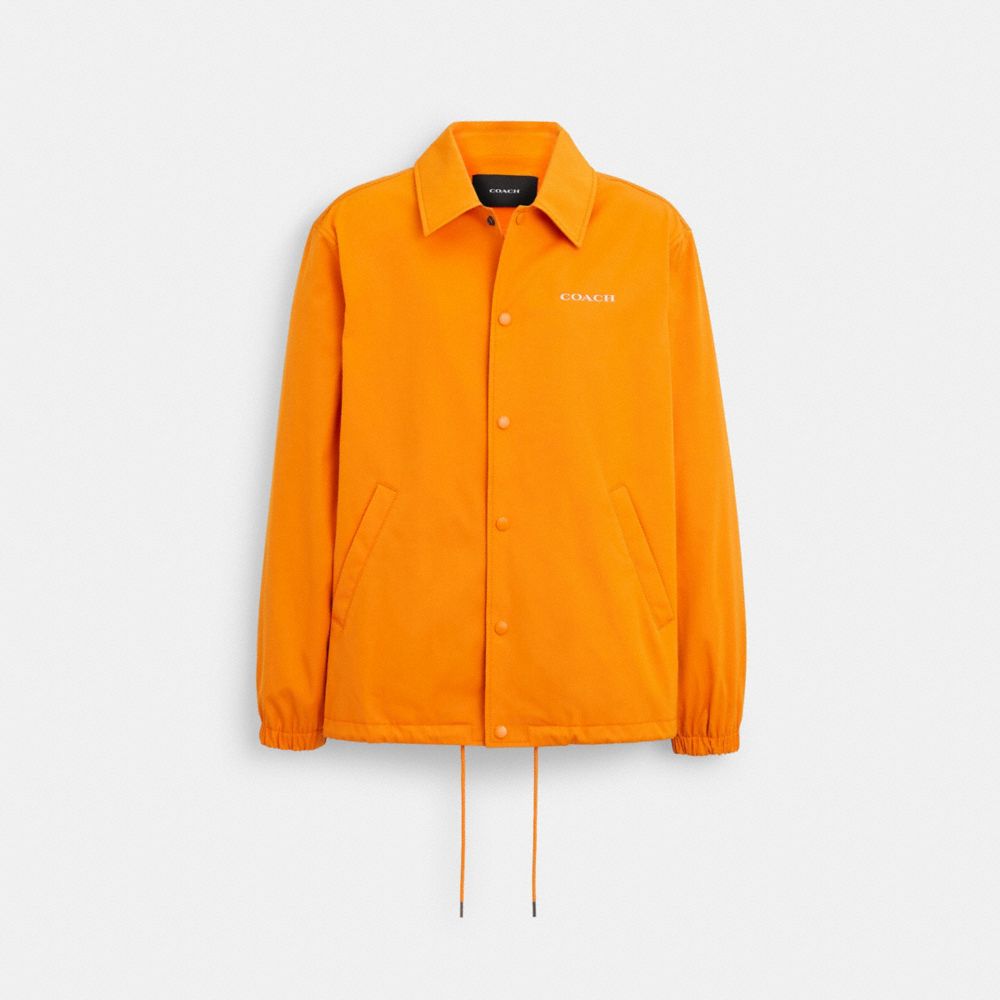 COACH®,COACHES JACKET,Orange,Front View