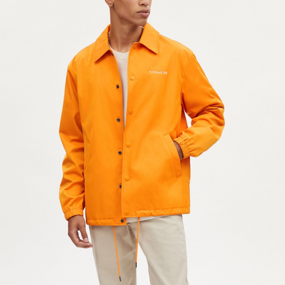 COACH®,COACHES JACKET,Orange,Scale View