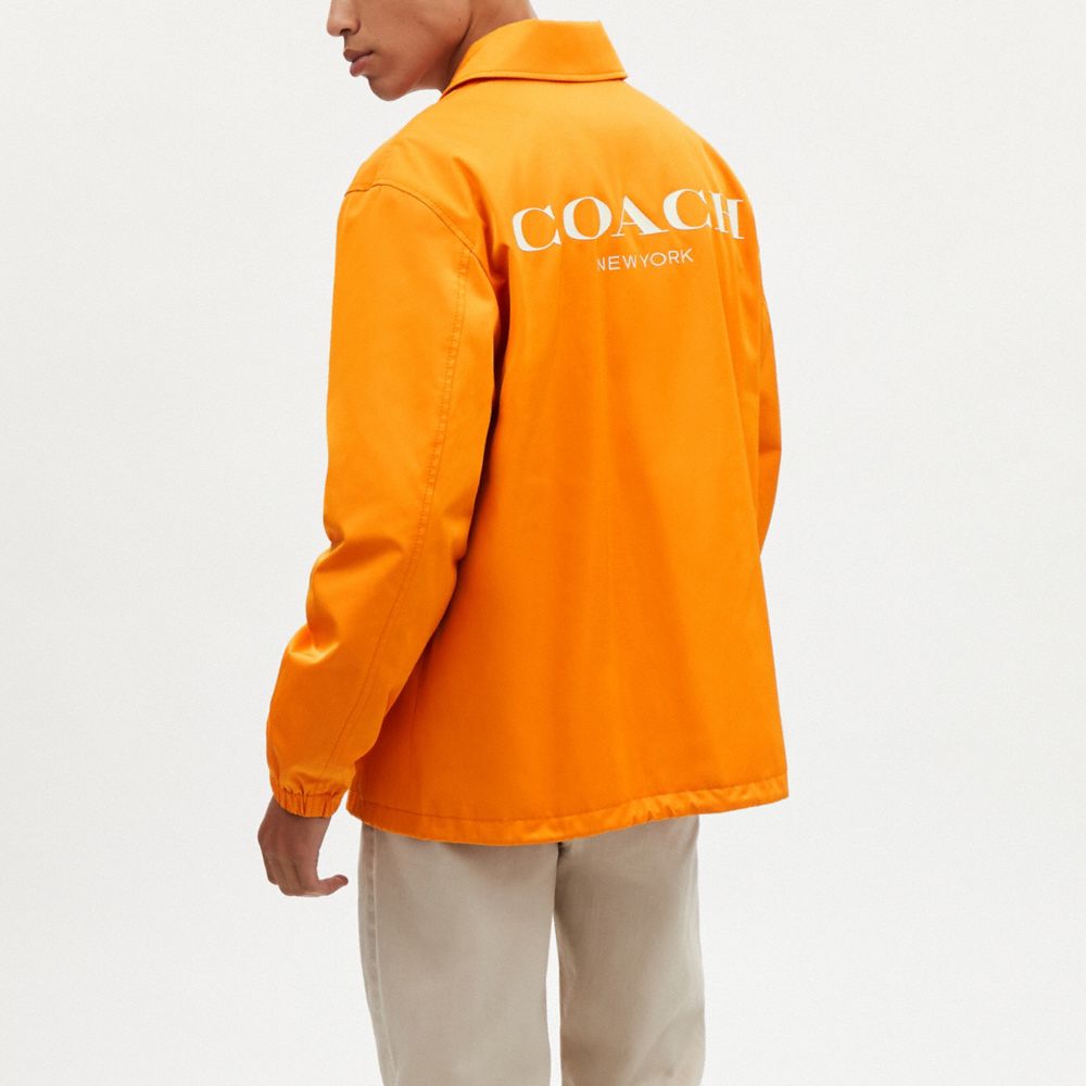 COACH®,COACHES JACKET,Orange,Scale View