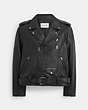 COACH®,LEATHER MOTO JACKET,Leather,Black,Front View