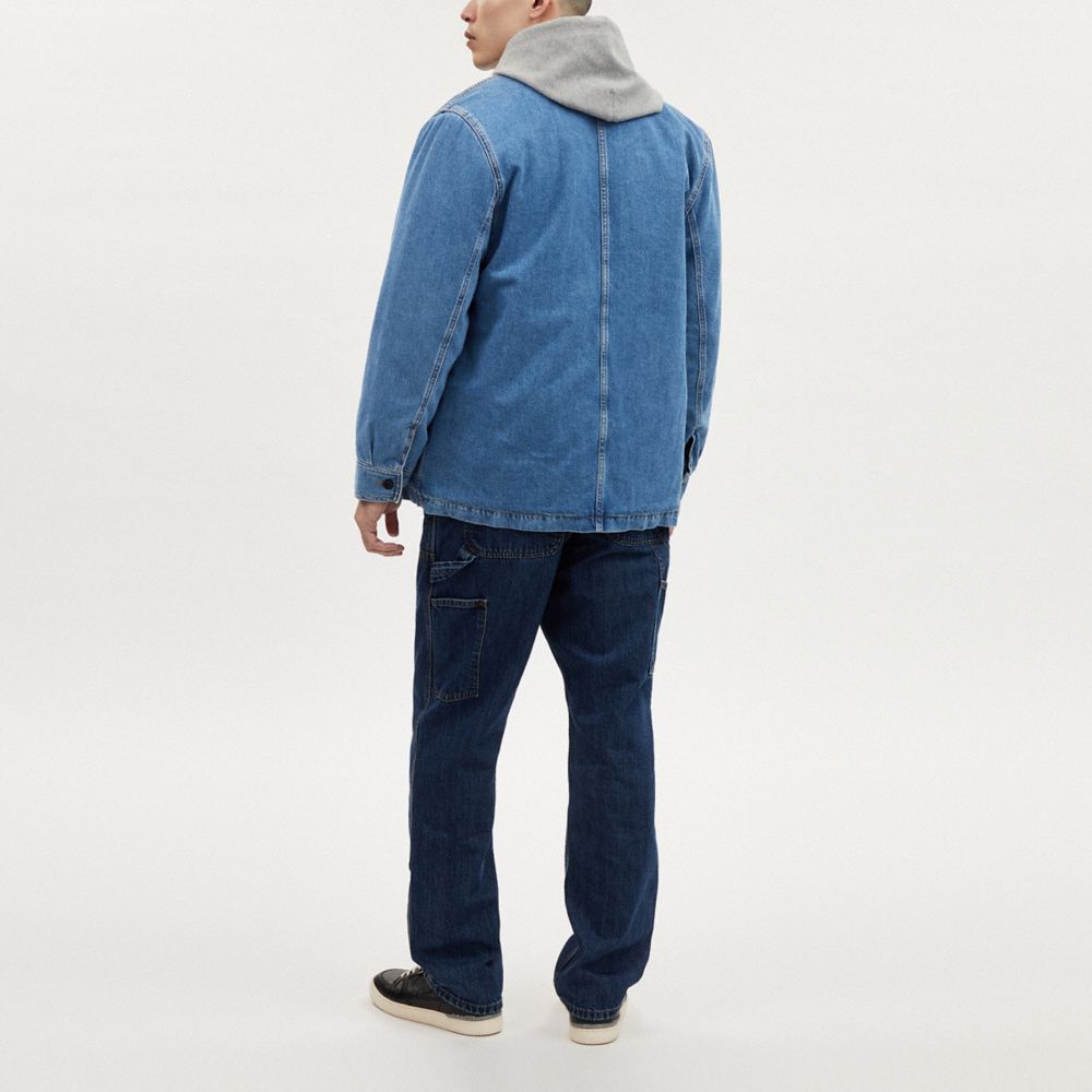 COACH®,Denim Overshirt,Cotton,Denim,Casual,,Scale View