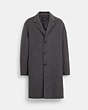 COACH®,WOOL TOPCOAT,Heather Grey,Front View