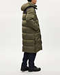 COACH®,LONG PUFFER JACKET,Olive,Scale View