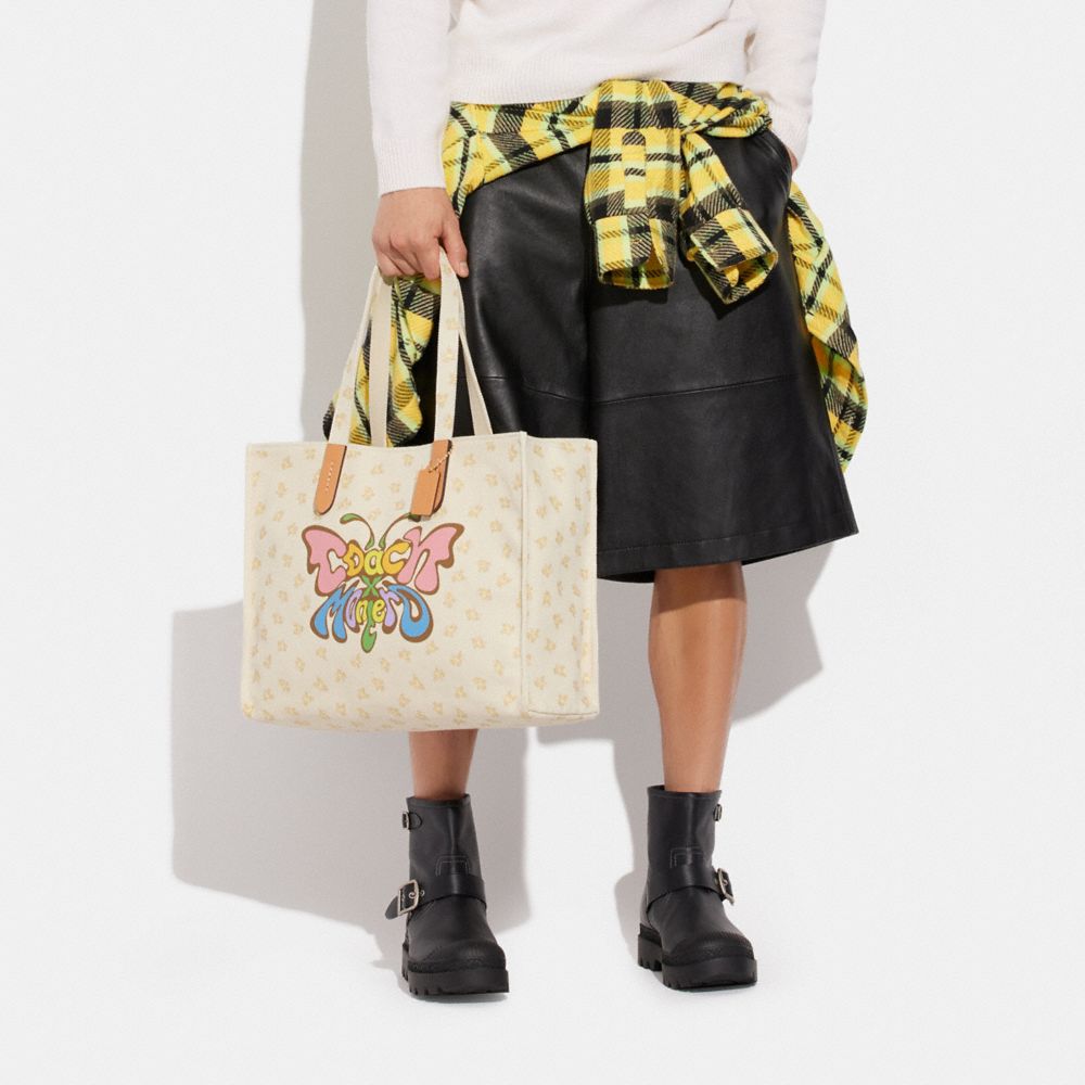 Coach X Lil Nas Butterfly Canvas Tote Bag