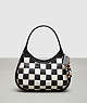 COACH®,Ergo Bag in Checkerboard Patchwork Upcrafted Leather,Upcrafted Leather™,Small,Checkerboard,Black/Chalk,Front View