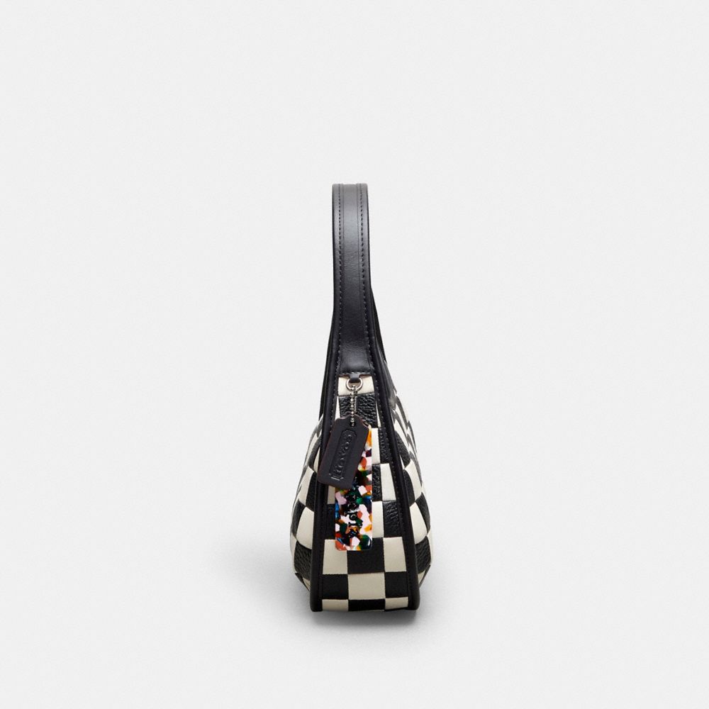 COACH®,Ergo Bag In Checkerboard Upcrafted Leather,Leather,Shoulder Bag,Plastic,Logo,Day Party,Multi Color,Group View