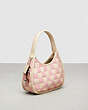 COACH®,Ergo Bag in Checkerboard Patchwork Upcrafted Leather,Upcrafted Leather™,Small,Checkerboard,Bubblegum/Ivory,Angle View