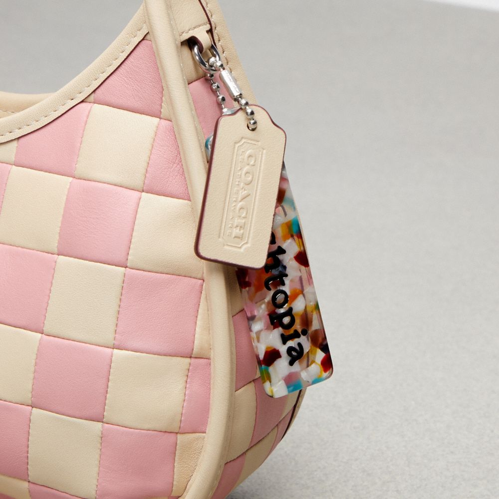 COACH®,Ergo Bag In Checkerboard Upcrafted Leather,Leather,Shoulder Bag,Plastic,Logo,Day Party,Multi Color,Group View