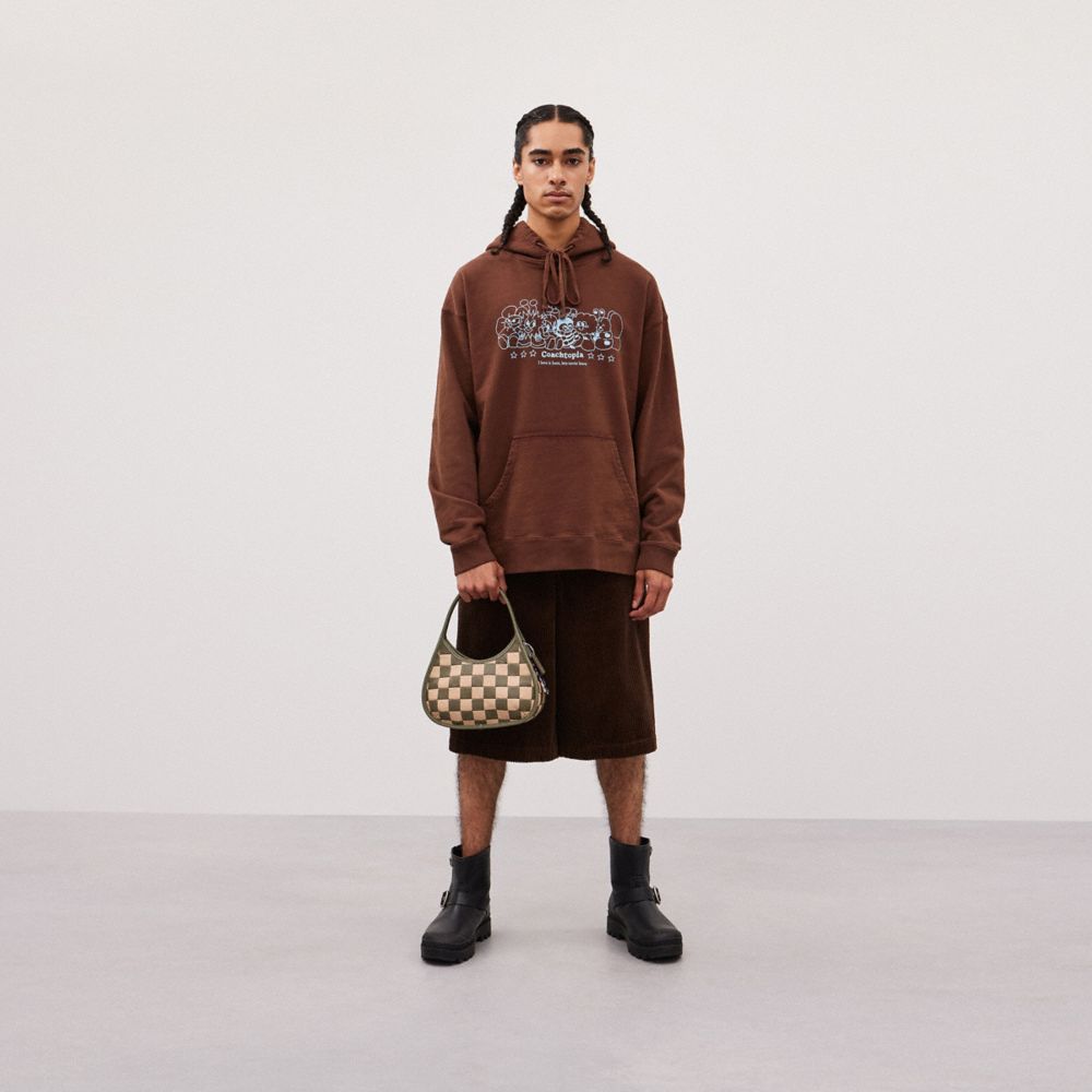 COACH®,Ergo Bag In Checkerboard Upcrafted Leather,Leather,Shoulder Bag,Plastic,Logo,Day Party,Multi Color,Detail View