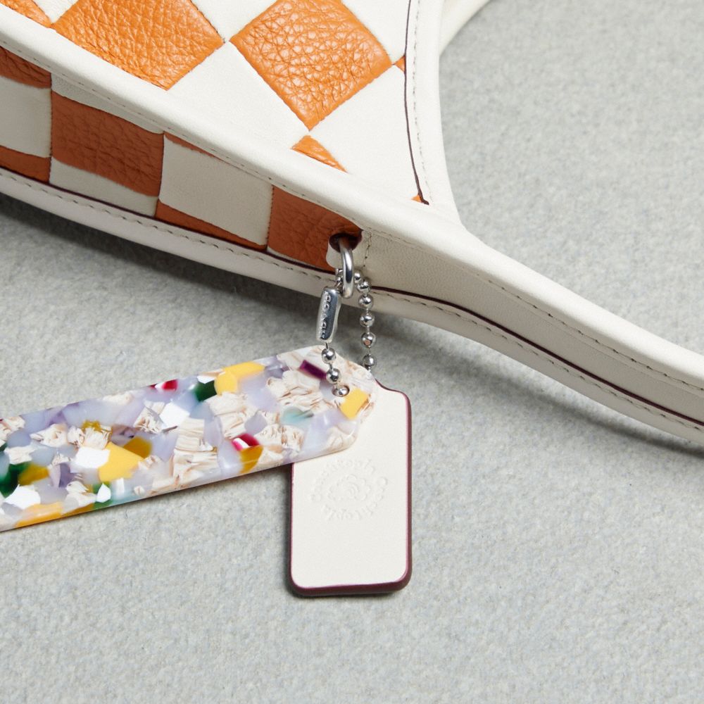 COACH®,Ergo Bag In Checkerboard Upcrafted Leather,Leather,Shoulder Bag,Plastic,Logo,Day Party,Multi Color