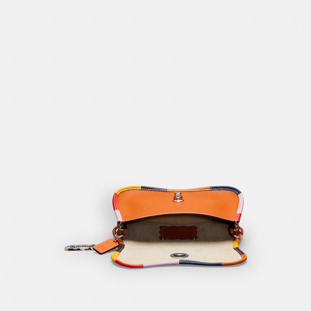COACH®,ウェイビー ディンキー バッグ・Coachtopiaレザー・カラフル バインディング,バッグ,ﾊﾞｰﾆｯｼｭﾄﾞ ｱﾝﾊﾞｰ ﾏﾙﾁｶﾗｰ