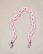 COACH®,Short Chain Strap in 70% Recycled Resin,Recycled Resin,Light Pink Multi,Front View