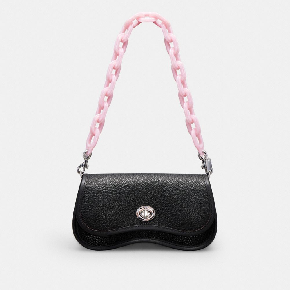 Coach Short Chain Strap With Recycled Resin In Brass/pink Multi | ModeSens