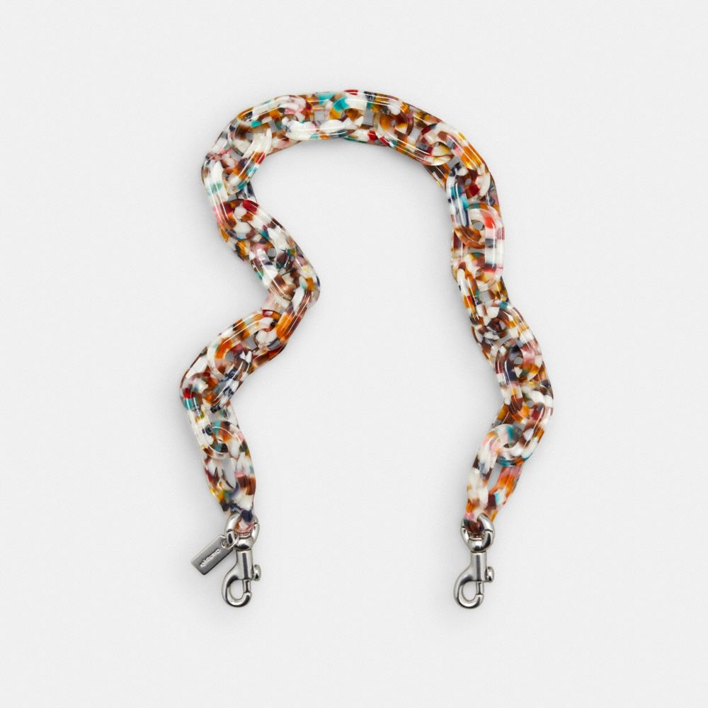 Coachtopia Short Chain Strap in 70% Recycled Resin - Cloud Multi Sustainable & Eco Friendly