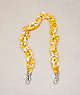 COACH®,Short Chain Strap in 70% Recycled Resin,Recycled Resin,Yellow Multi,Front View