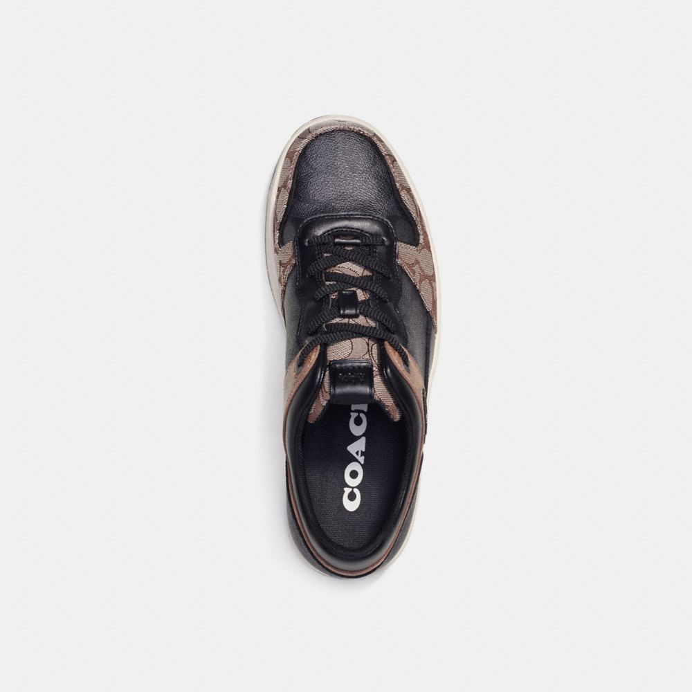 COACH®,C201 Sneaker In Signature Canvas,,Inside View,Top View