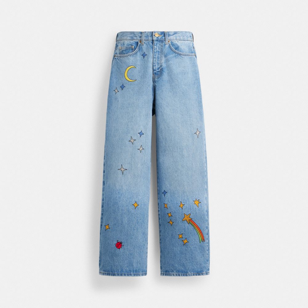 COACH®  Straight Fit Denim Jeans