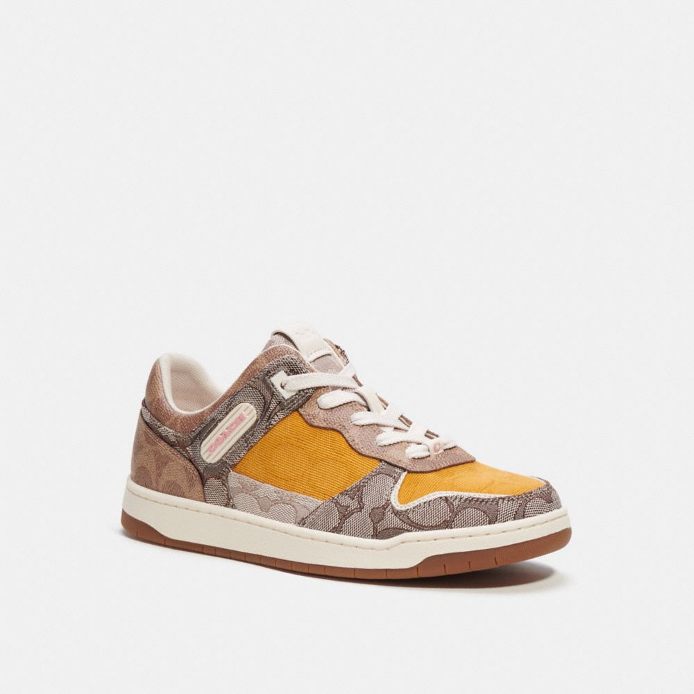 C201 Low Top Sneaker In Mixed Signature Fabric