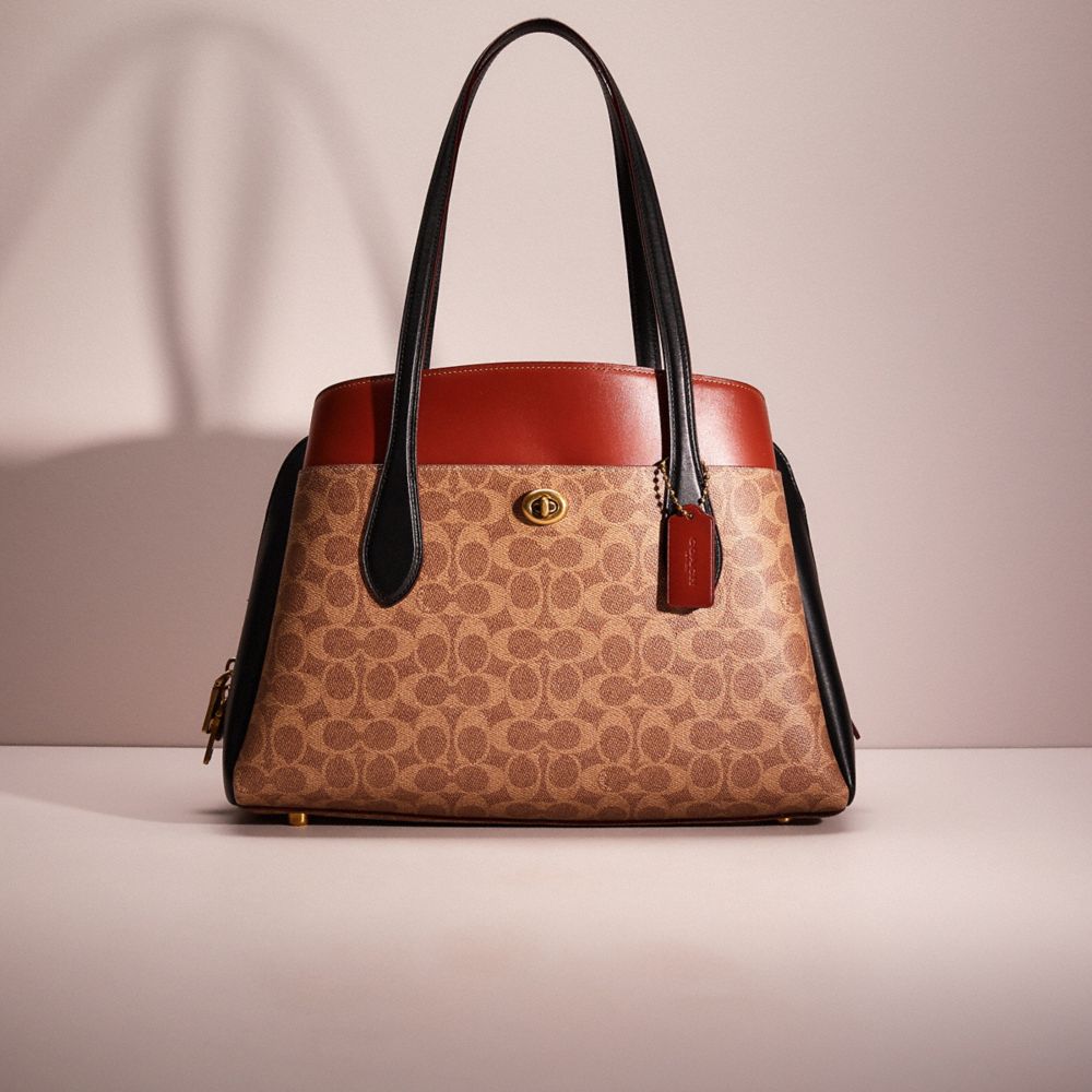 Coach lora 2024 carryall colorblock