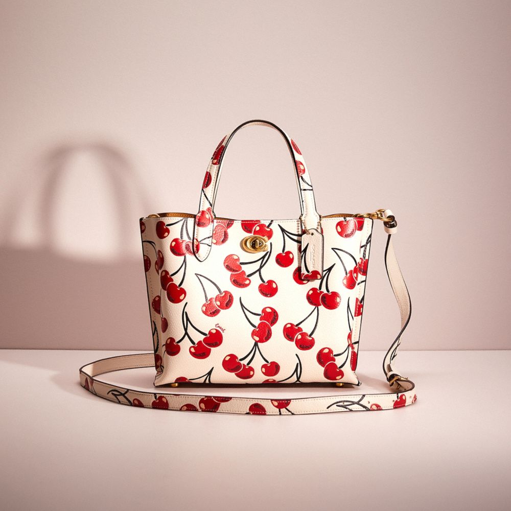 COACH Restored Willow Tote 24 With Cherry Print