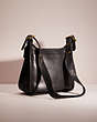 COACH®,VINTAGE LEGACY ZIP BAG,Glovetanned Leather,Brass/Black,Angle View
