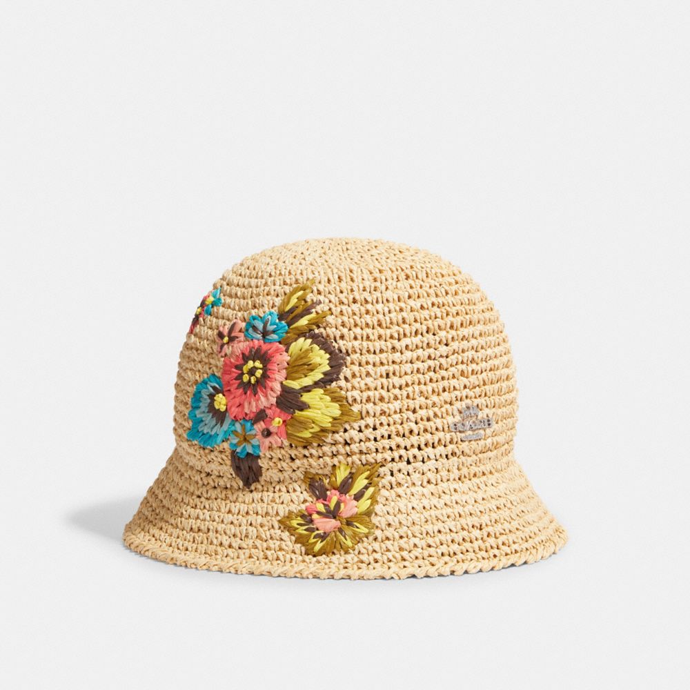 COACH® Hawaiian Floral Crochet Bucket Hat