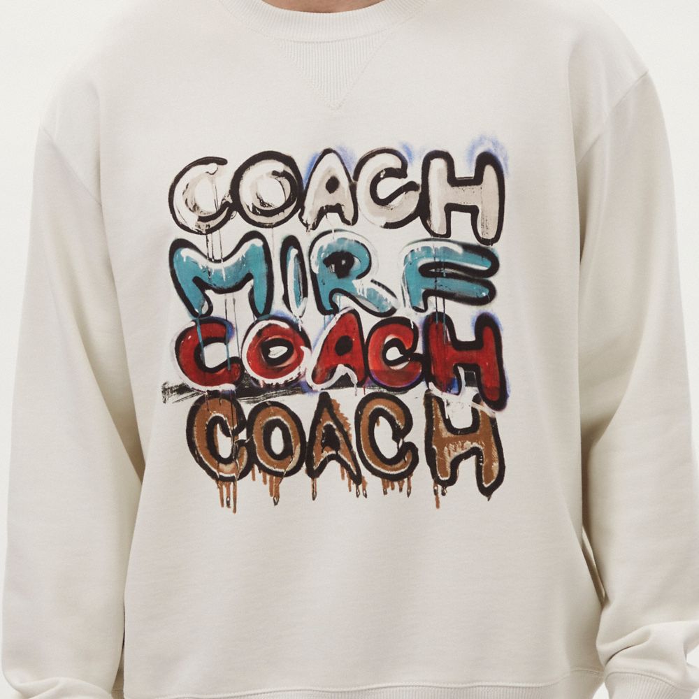 Coach Women's Mint + Serf Crewneck Sweater