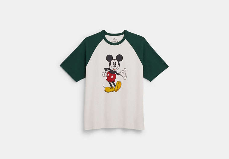 COACH®,DISNEY X COACH MICKEY MOUSE T-SHIRT,White/Green,Front View image number 0