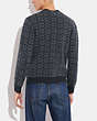 COACH®,SIGNATURE CARDIGAN,Wool/Cashmere,Charcoal,Scale View