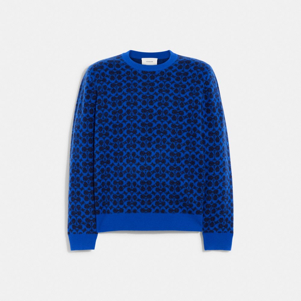 Louis Vuitton Men's Monogram Jacquard Knit Crew Neck Sweatshirt