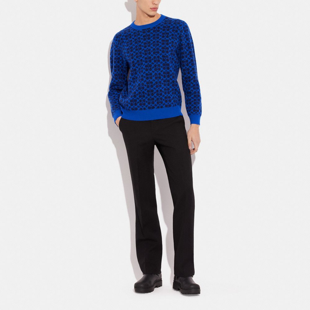 Louis Vuitton V-Neck Signature Pullover sweater white M