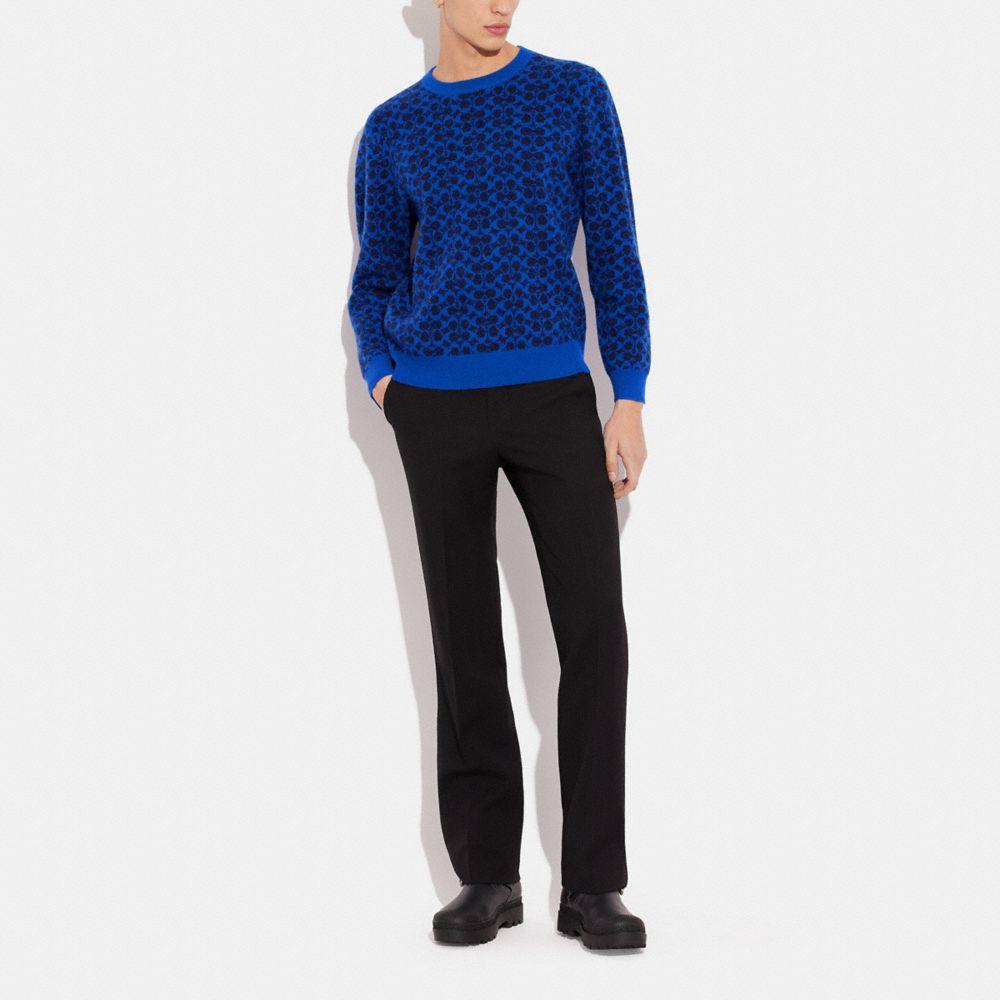 Louis Vuitton Blue Monogram Jacquard Sweater