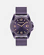 COACH®,GREYSON WATCH, 36MM,Purple,Front View