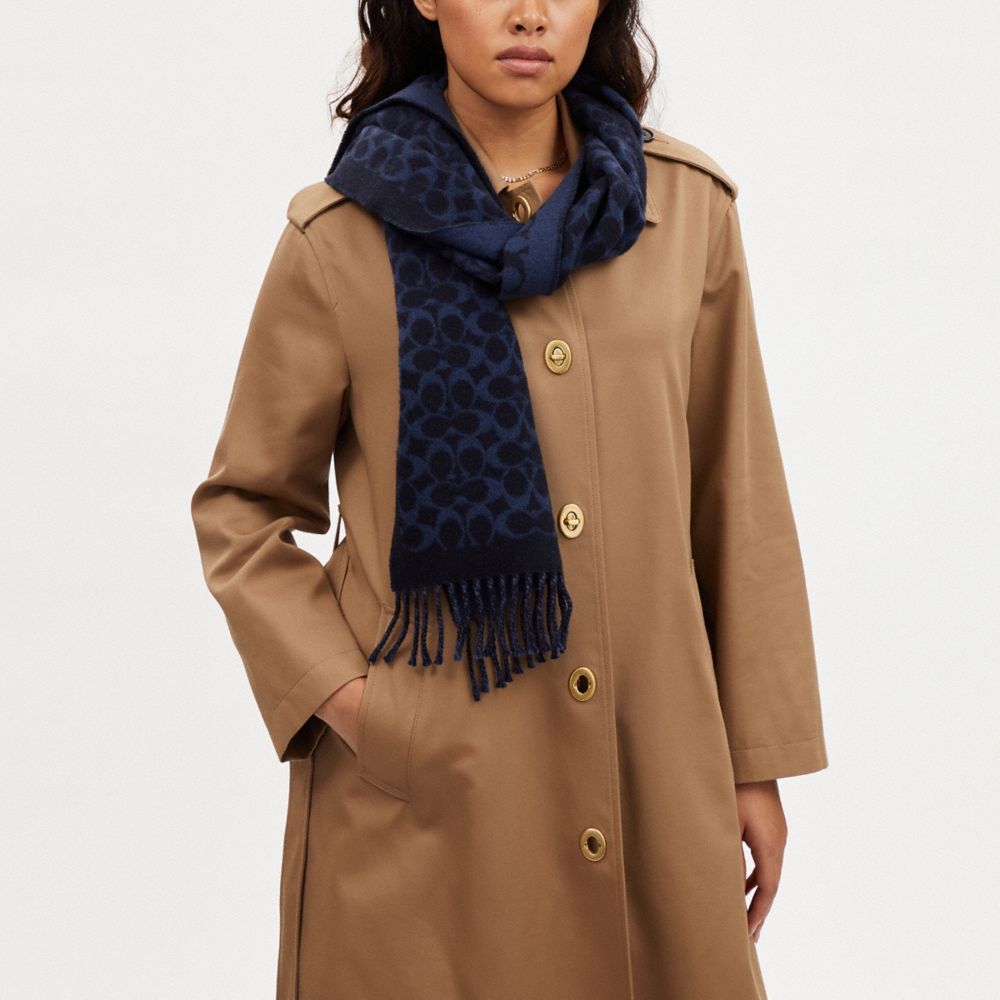 COACH®,シグネチャー バイカラー マフラー,ファッション雑貨,ﾈｲﾋﾞｰ