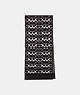 COACH®,SIGNATURE METALLIC KNIT SCARF,Black,Front View