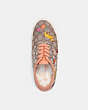 COACH®,COACH X OBSERVED BY US SKATE LACE UP SNEAKER IN SIGNATURE JACQUARD,Signature Jacquard,Garden,Oak/Faded Orange,Inside View,Top View