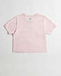 COACH®,Baby T-Shirt in 100% Recycled Cotton: Let us Take a Trip,95% recycled cotton,Pink/Multi,Back View