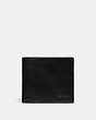 COACH®,BOXED DOUBLE BILLFOLD WALLET,Leather,Mini,Black,Front View