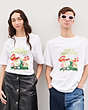 COACH®,Relaxed T-Shirt in 97% Recycled Cotton: This is Coachtopia,95% recycled cotton,White,Scale View