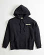 COACH®,Hoodie in 98% Recycled Cotton: This is Coachtopia,95% recycled cotton,Black,Front View