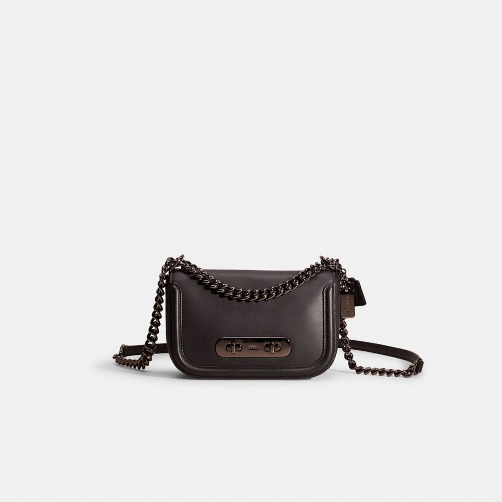 Coach swagger shoulder online bag black